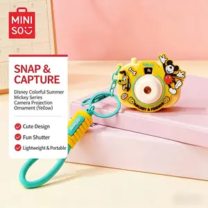 [BBF] Disney Series Colorful Summer Mickey Camera Shaped Pendant Toy – Mini Cute Keychain with Light & Projection Ideal Perfect Holiday Valentine's Gift for Girls Boys Students