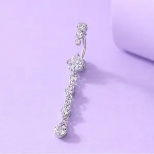 Cubic Zirconia Navel Belly Ring Body Piercing Jewelry