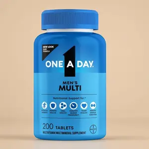One A Day Men's Health Formula Multivitamin - 200 Tablets with Vitamin A, D, B Complex, Zinc, Folic Acid for Heart Health, Immunity, Muscle Function & Energy