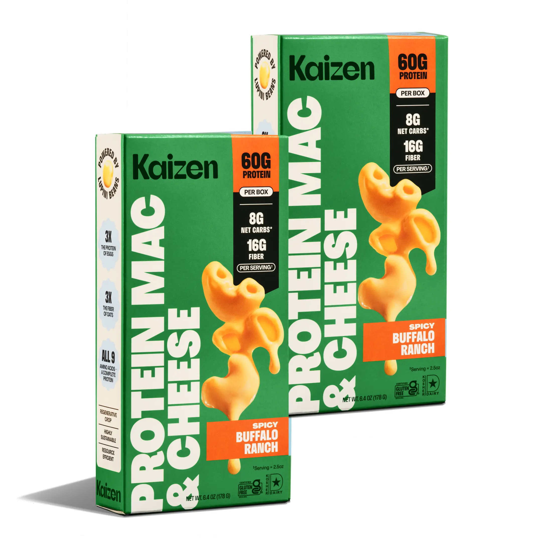 Kaizen High Protein, Low Carb Spicy Buffalo Ranch Mac & Cheese - Gluten free