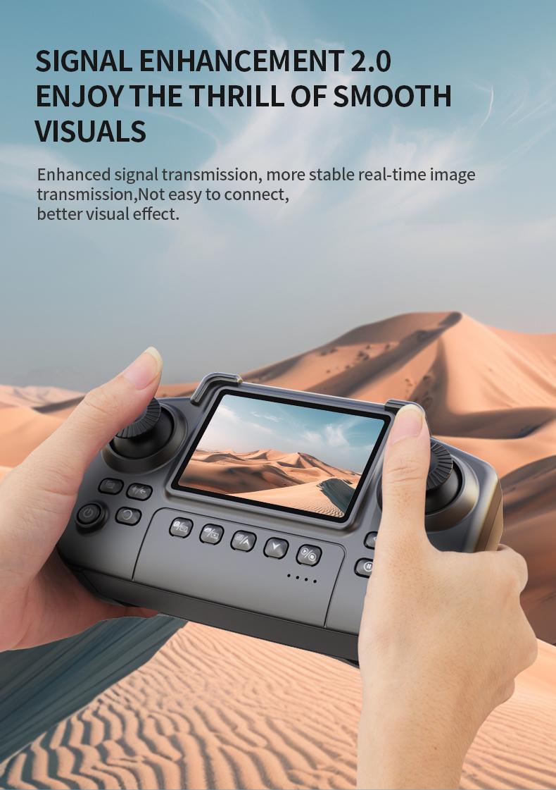 Drone MAX Upgraded RC Drone with Dual Batteries & 2.4" HD Display Remote, Dual-Camera System, Intelligent Obstacle Avoidance, Brushless Motor, Foldable Design – Night-Flight Ready for Adults & Beginners