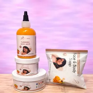 Byenblan Turmeric Face & Body Cream with Soap  and body juicy for Soft Radiant Skin - Turmeric Infused Body Cream for Glowing Look