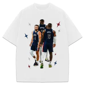 Stephen Curry Kevin Durant And LeBron James USA Basketball Championship Graphic Tee
