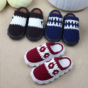 New cloud slippers finished warm pure hand crocheted ice line strawberry pineapple super soft