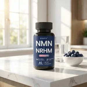 KOOVS NMN x NRHM Capsules – 650mg NMN + 100mg NRHM, with Astragalus & BioAgeX Complex, Supports NAD+ Levels & Cellular Health, 60 Plant-Based Capsules