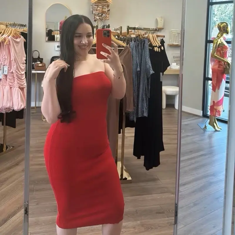 LV RED TUBE DRESS