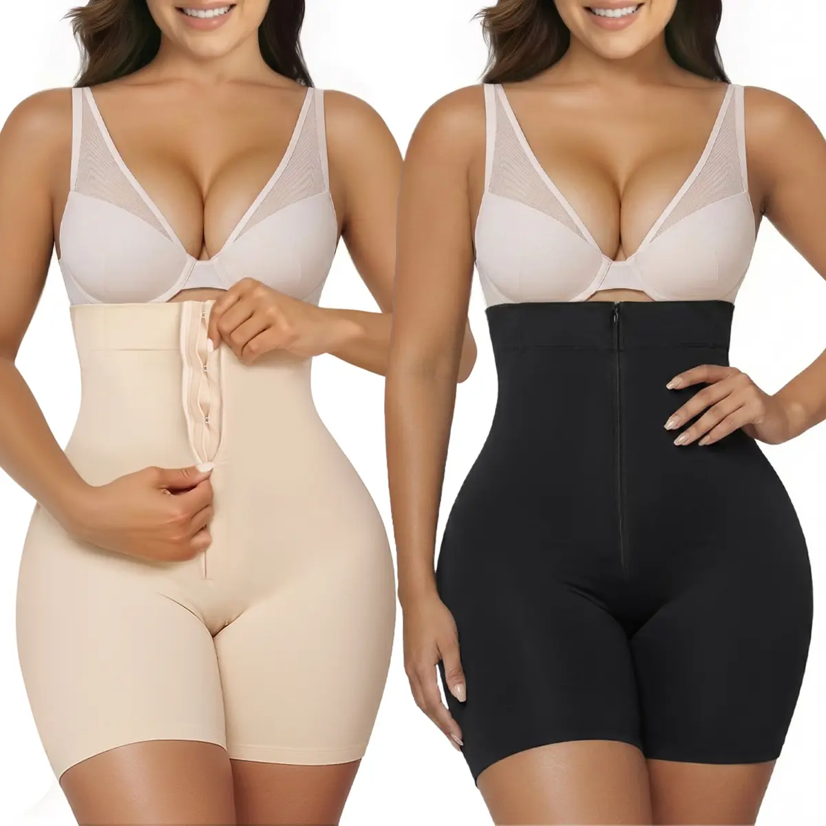 H-Waisted-Black＋Beige-XXS/XS