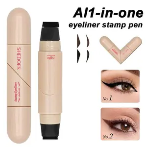 Rotating Winged Eyeliner Stamp Pen, Dual-Head Design for Precise Cat Eye & Winged Liner, Waterproof Smudge-Proof Formula, Quick-Drying Makeup for Busy Days and Special Occasions