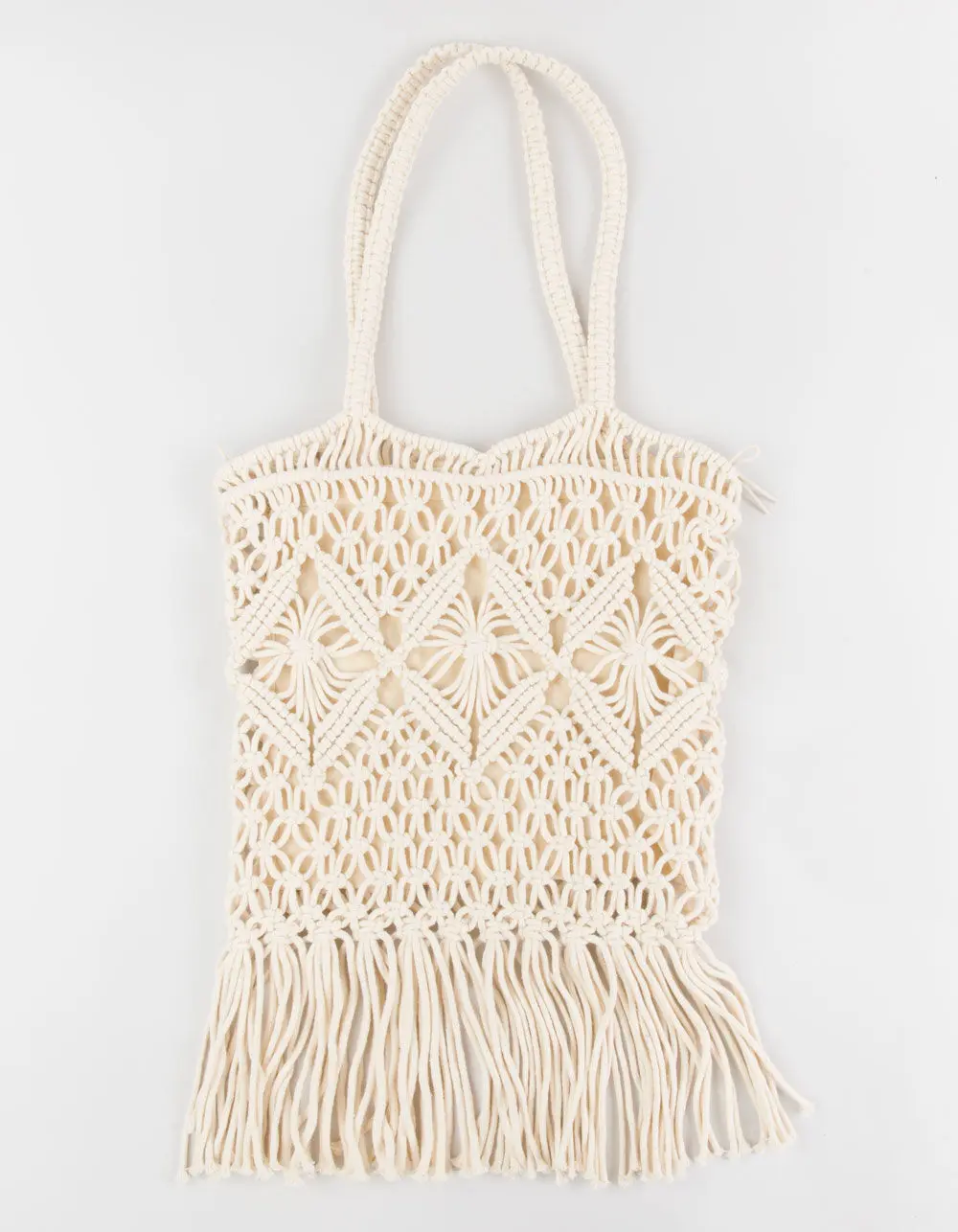Sunny Crochet Tote Bag, Ivory