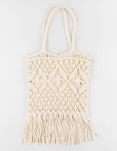 Sunny Crochet Tote Bag, Ivory