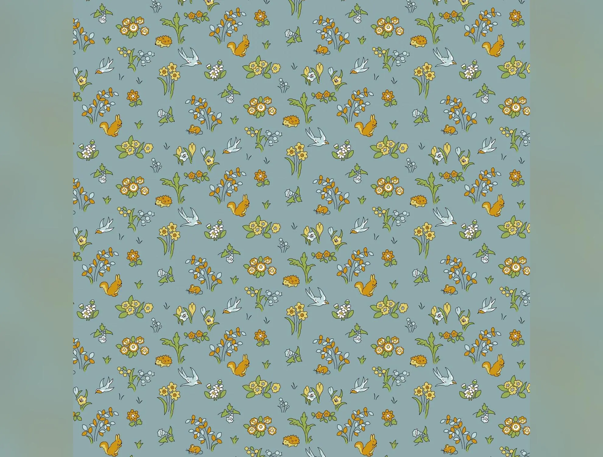 Woodland Walk - Misty Morning Forest Floor C by Liberty Fabrics