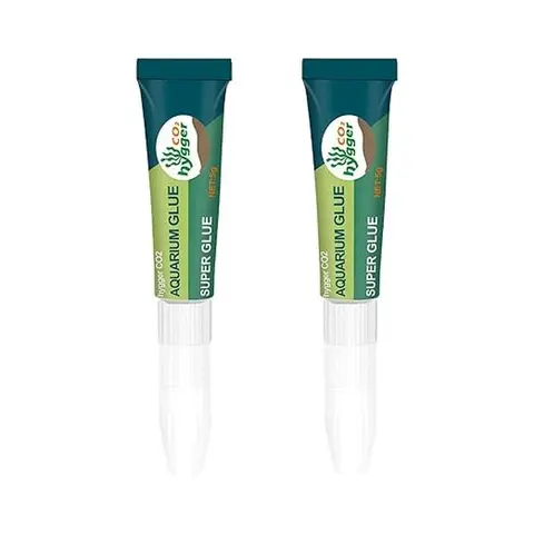 hygger Extra Strong Water-Based Non-Toxic Aquarium Glue and Seal - 30s Press Set, 100% Fish & Plant Safe, 5-Min Cure, Fresh-Salt Ready, Clean Nozzle After Use, for Plants,Rocks,Moss,Coral,Wood,Beginners' Aquascaping