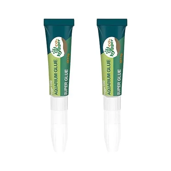 hygger Extra Strong Water-Based Non-Toxic Aquarium Glue and Seal - 30s Press Set, 100% Fish & Plant Safe, 5-Min Cure, Fresh-Salt Ready, Clean Nozzle After Use, for Plants,Rocks,Moss,Coral,Wood,Beginners' Aquascaping