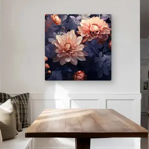 MWW C1MP32328K4LLY 32 x 32 in. Pink & Purple Gray Metal Print Wall Art for Stylish Home Decor