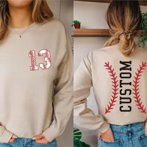 Custom Baseball Number and Name Sweatshirt,Baseball Custom Birthday Hoodie,Baseball Mom,Personalized Baseball,  Custom Baseball hoodies