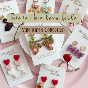 Valentine’s Collection Dangles-Handmade Polymer Clay Earrings - Lightweight & Hypoallergenic - stainless steel