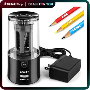 【Valentines Gift for Teachers】 AFMAT Electric Pencil Sharpener, Fast Sharpen in 3s, Auto Stop, Sharp with 2 Settings for 6-12mm No.2 & Colored Pencils, Ideal for Office, School & Artists