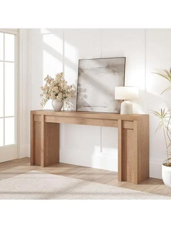 70.8" Console Table, Modern Entryway Console Table, Long Sofa Table Hall Table Behind Couch, Thick Wood Design for Living Room, Hallway
