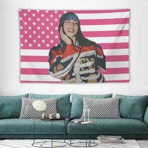 Decor Art Billies Foot Decorative Eilish Flag Tapestry Wall Tapestry With Art Home Decorations For Living Room Bedroom Dorm Decor Tapestry