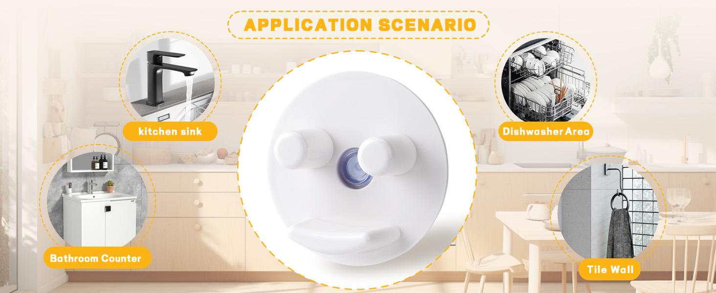 Universal Sponge Holder For Scrub Daddy Suction Sponge Organizer Smooth Surface Mount Easy Installation Multi-Scene Use for Kitchen Sink Bathroom