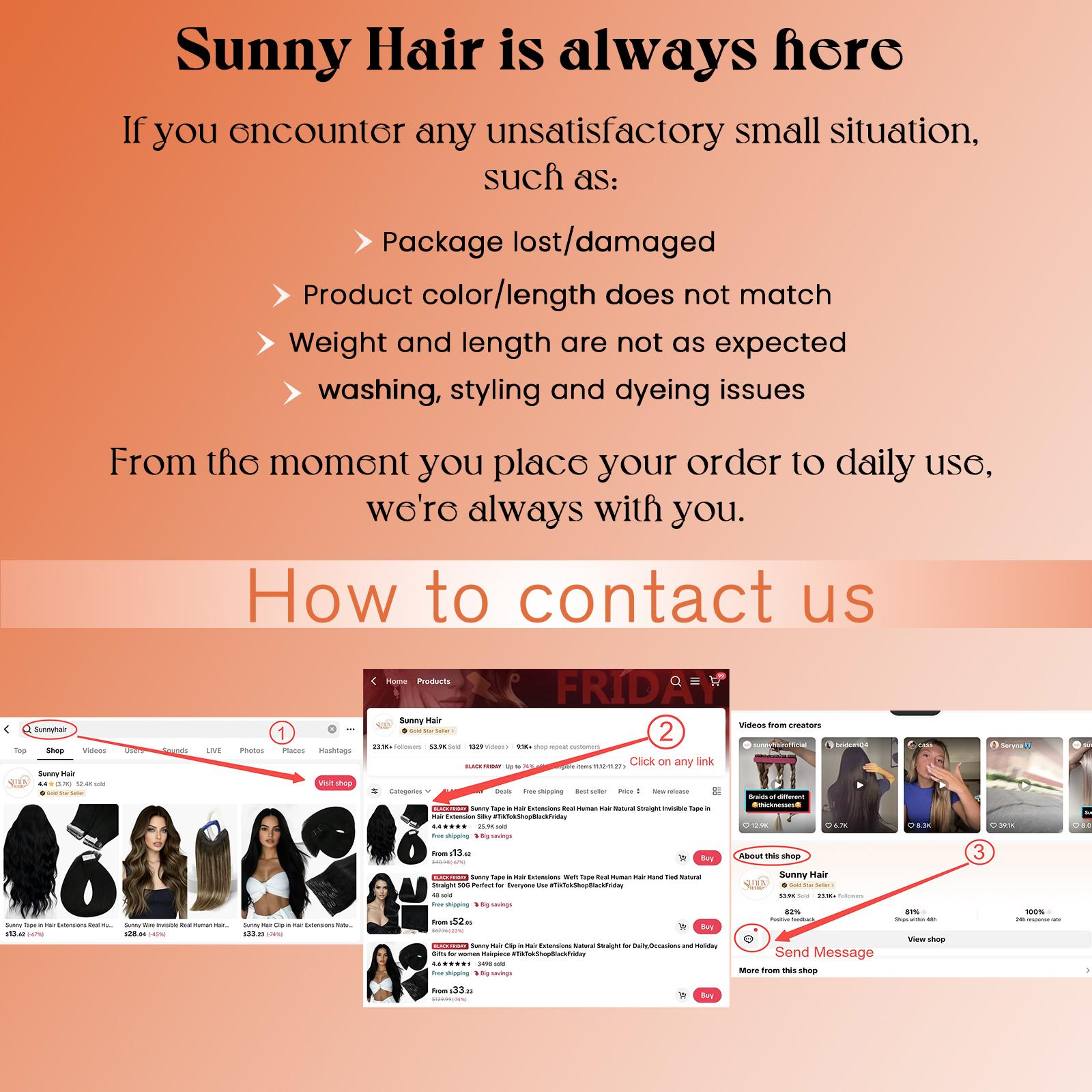 Sunny Hair Clip in Hair Extensions 12inch-24inch 7PCS Natural Straight 120G-135G"Weight for Daily,Occasions and Holiday Gifts for Women Hairpiece Holiday Hair kpop idols hair extensions #TiktokShopSpringGlowUp