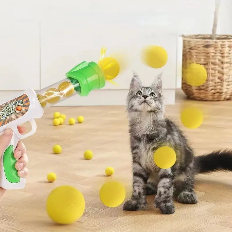 Training Cat Toys Shooter Gun
