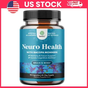 Bacopa Monnieri Herbal Capsule Supplement with Vitamin A, B6, Riboflavin, Niacin, Thiamin & Folate | Botanical Vitamin Capsule Blend with Phosphatidylserine, DHA & Green Tea Extract | Adult Daily Capsule Supplement, Non-GMO Formula, 90 Count Bottle