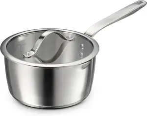 Tramontina Tempo 3 Quart Tri-Ply Base Stainless Steel Covered Saucepan Lowes.com