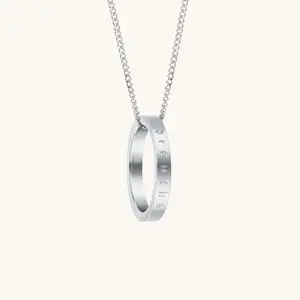 Breathe (shiny) fidget ring necklace