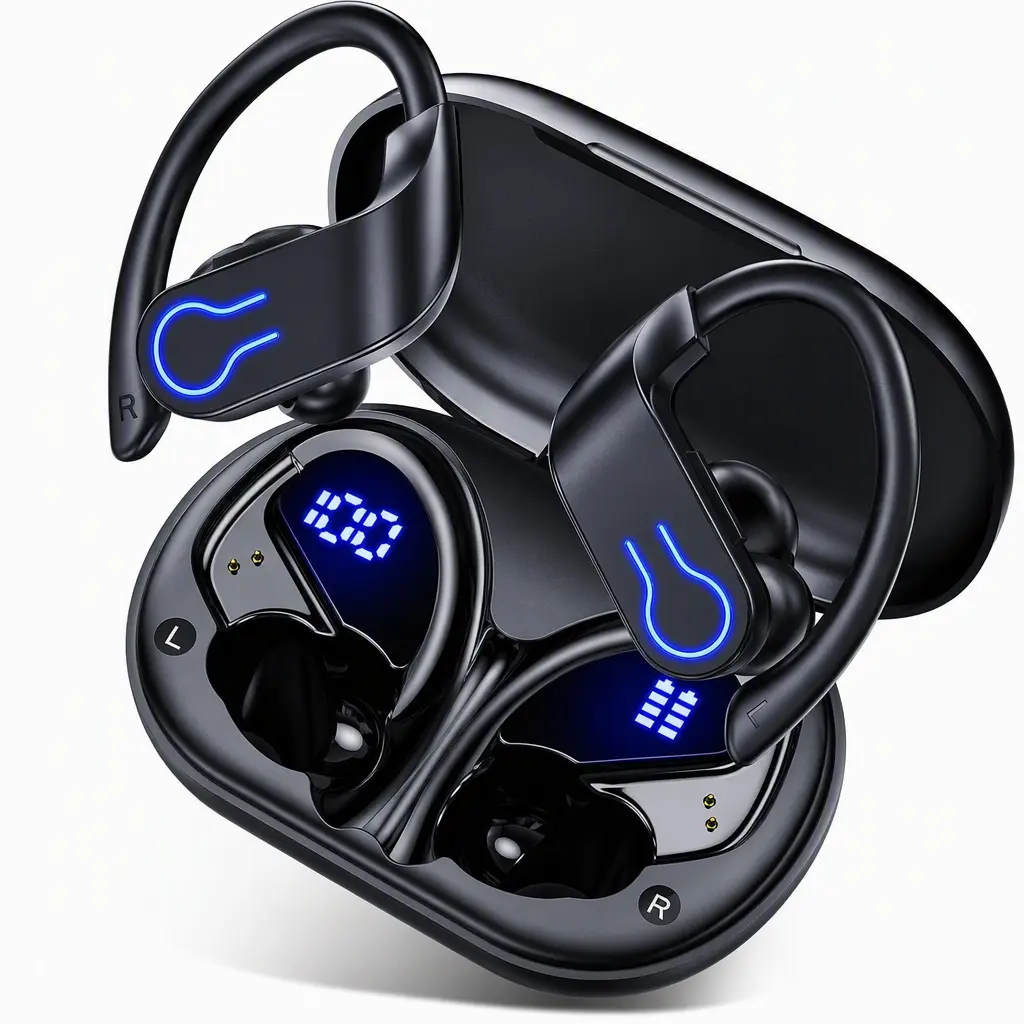 2026 Wireless Bluetooth Earbuds, Bluetooth 5.3 Waterproof Headphones with 120H Playtime, Hi-Fi Stereo Earphones with LED Charging Case for Running, Cool Tech Gadgets for Tablet Use, Gifts for Him Teen Boy Gift