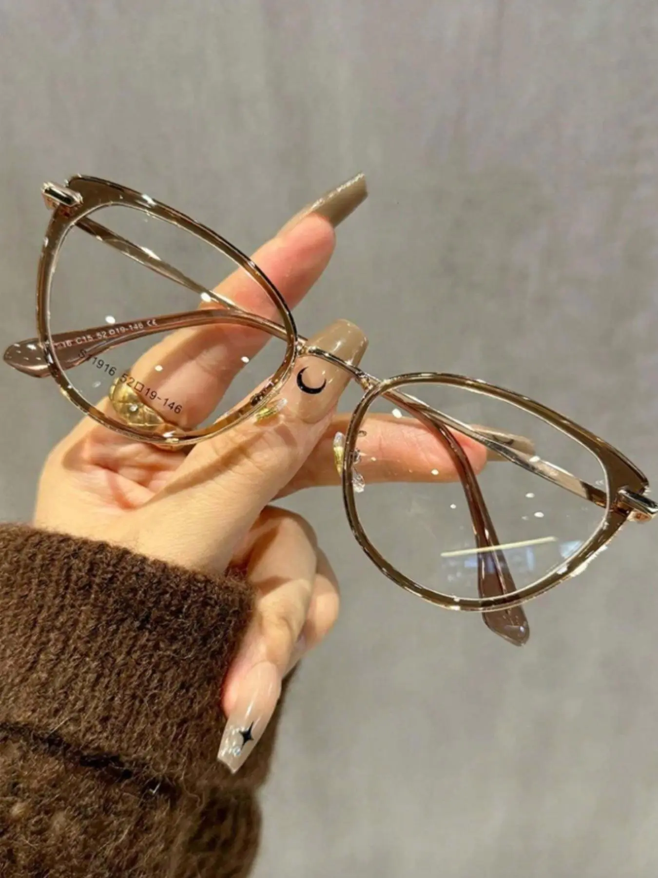Y2K Cat Eye Frame Eyeglasses, Trendy Casual Eyeglasses, Fashionable Eyeglasses for Women & Girls, Fashion Eyeglasses for Work, Daily Clothing Decor, Perfect for Student Daily Use, Fashionable Frames Glasses, Casual Stylish Glasses