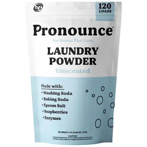Pronounce Laundry Powder - 120 Loads - Safe for Families, Babies, Sensitive Skin