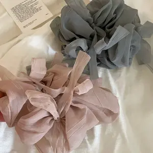 2026 New Ballet Soft Matte Bow Scrunchie, Lace-Up Hair Tie for Women