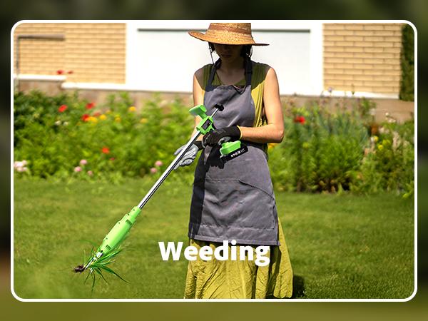 【Flash sale】Electric Weed Puller Tool 21V Battery Powered 2pcs 2000mAh, Heavy Duty 3-Claw Steel Root Weeder Stand-Up Remover Picker Grabber Popper, for Dandelion Lawn Garden Yard EWP001 [SummerVibes ]