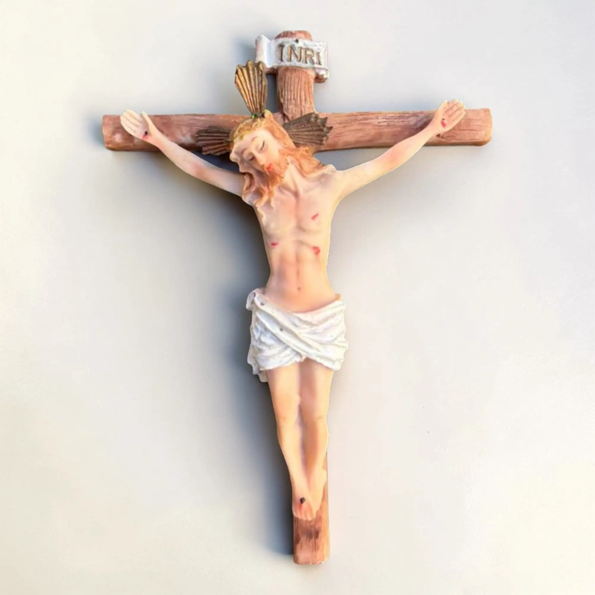 Jesus Crucifix Wall Cross 8 Inch – Catholic Crucifix with Corpus Christi Religious Wall Decor Christian Cross for Home Prayer Altar Church Spiritual Gift