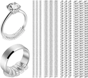 Ring Sizer Adjuster Loose Rings 12 Pack 4 Sizes Invisible Clear Silicone Ring Guard Women Men