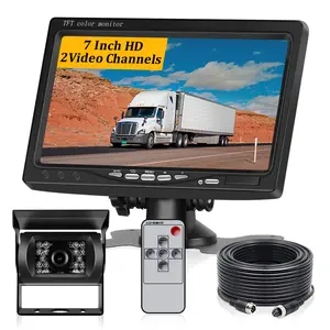 RV Backup Camera No Delays 7 Inch HD 1080P Rear View Camera with IR Night Vision 2 Channels - IP69 Waterproof Reverse Camera for Truck Trailer Camper Tractor
