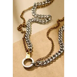 Double Standard Cuff Keeper Necklace