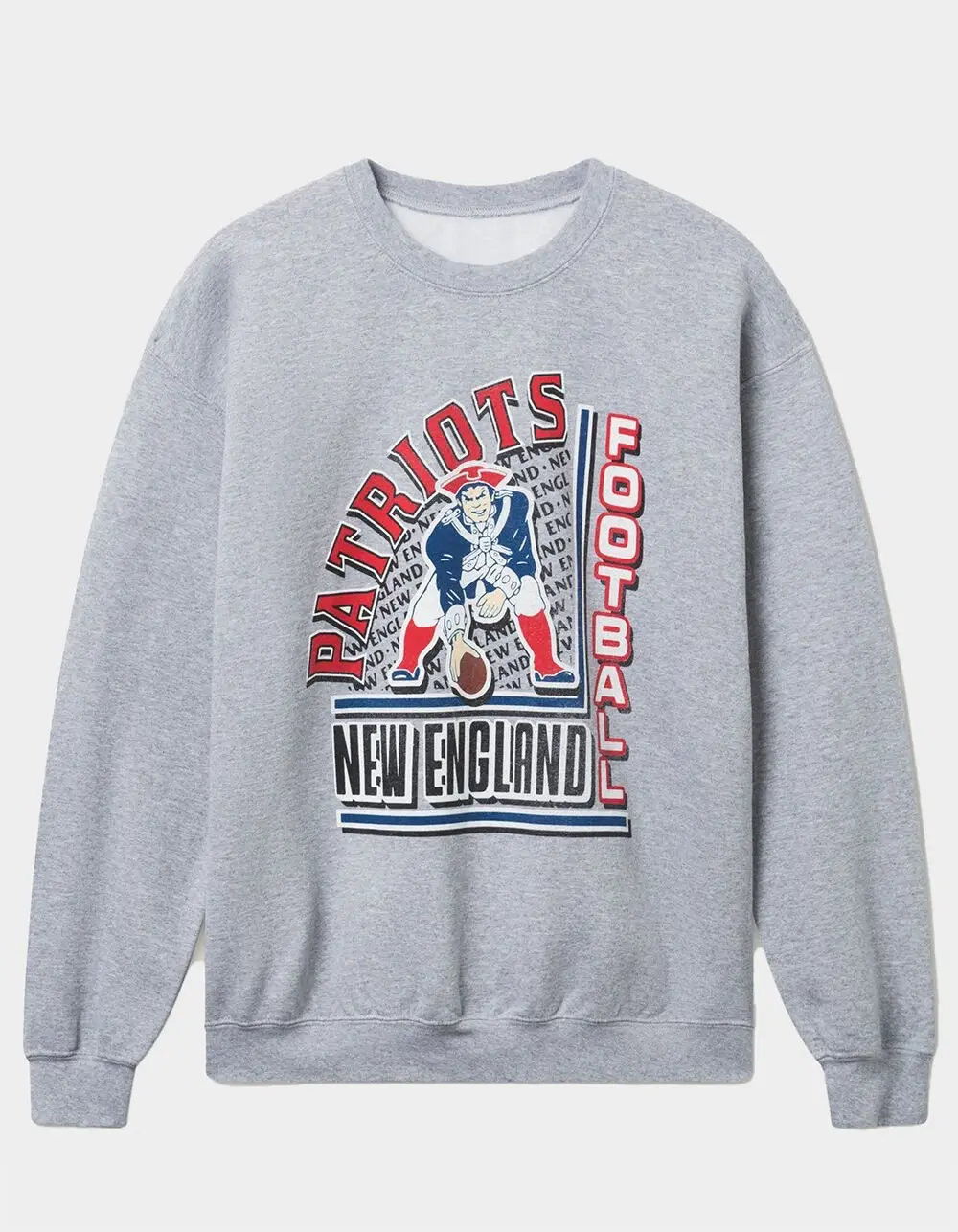 JUNK FOOD New England Patriots Backfield Womens Boyfriend Crewneck Sweatshirt