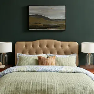 Annabel Faux Leather Queen Headboard in Toast