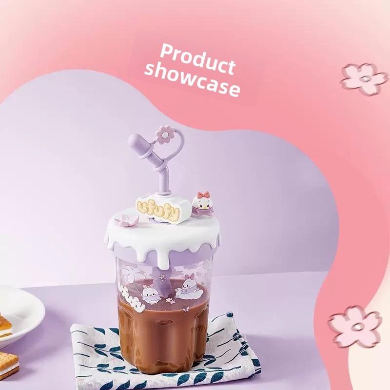 [New Year's gift] MINISO Disney Ufufy Flower Series Stirring Straw Cup 560mL Winnie the Pooh
