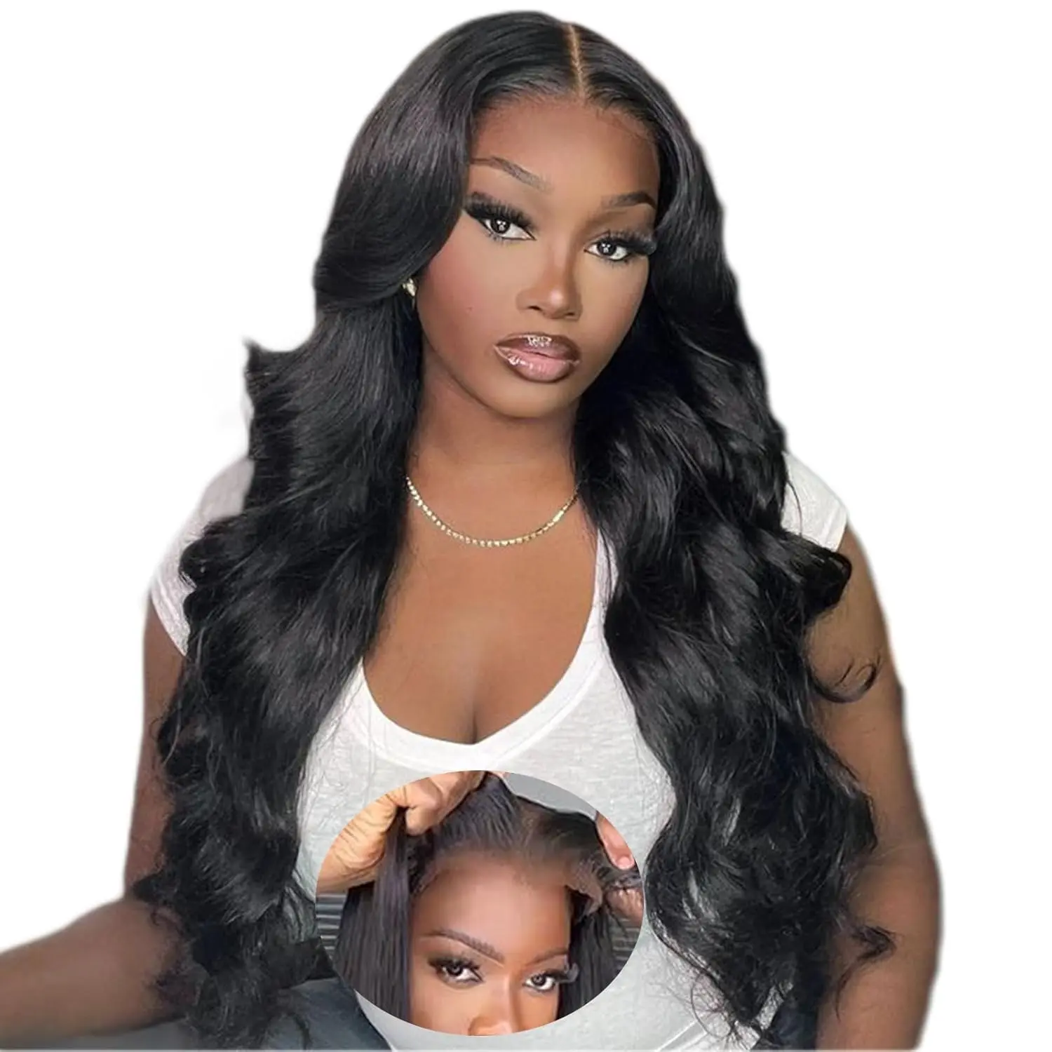 [30Inch Only $109] Liqusee 7x6 Glueless Wigs Human Hair Pre Plucked Body Wave Lace Front Wigs Human Hair 180% Density Put on And Go Glueless Wig For Black Women #tiktokshopsummersale