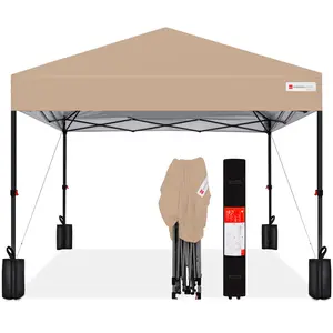 Best Choice Products 12x12ft Easy Setup Pop Up Canopy w/ 1-Button Setup, Wheeled Case, 4 Weight Bags