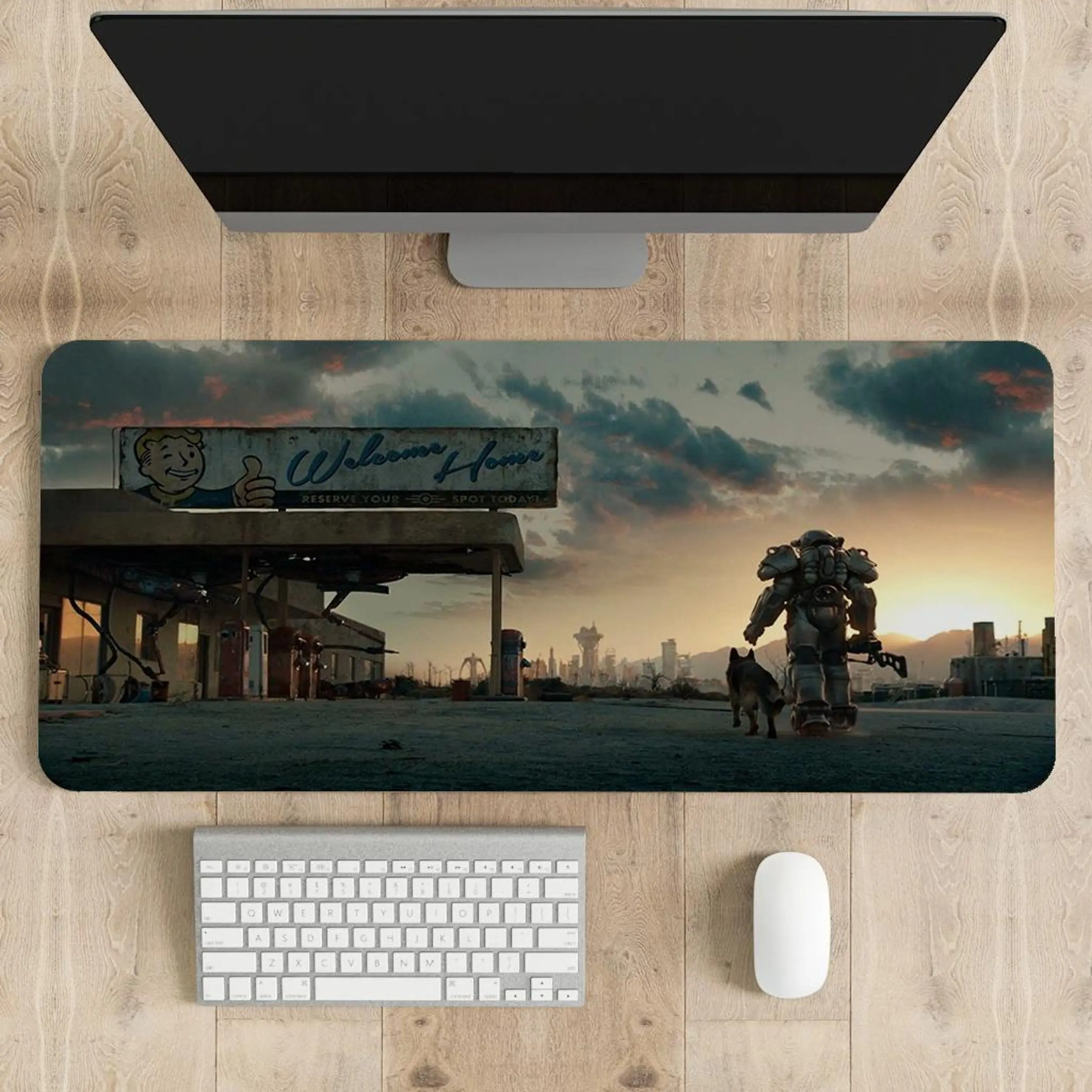 Fallout Gaming Mouse Pad, Keyboard Mat, Fallout New Vegas Video Game Desk Mat, Welcome Home Fallout Game Playmat For Computer Accessories, Gift For Gamers,