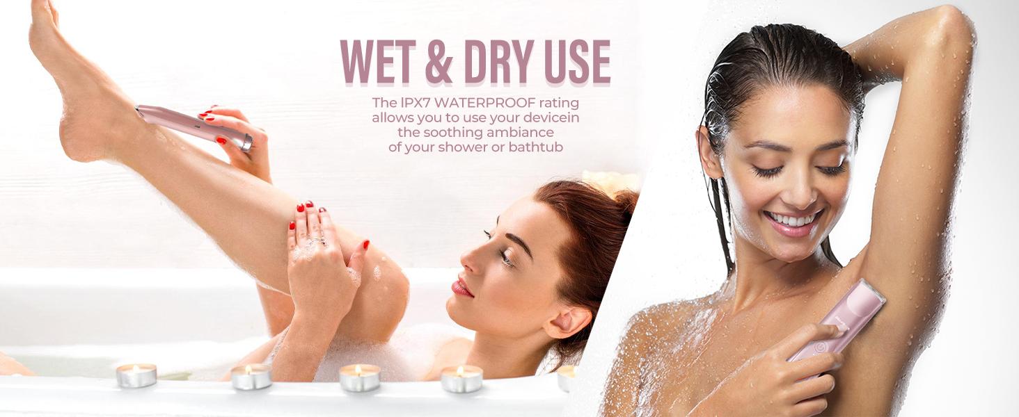 Bikini Trimmer for Women, Akunbem Electric Shaver and Razor Rechargeable 2-in-1 Body and Facial Hair Removal Double Head for Painless Trimming of Pubic Face Underarm Legs, IPX7 Waterproof, pink Soft Blades Smooth Bikini Trimmer for Women, Akunbem Electric Shaver and Razor Rechargeable 2-in-1 Body and Facial Hair Removal Double Head for Painless Trimming of Pubic Face Underarm Legs, IPX7 Waterproof, pink Soft Blades Smooth