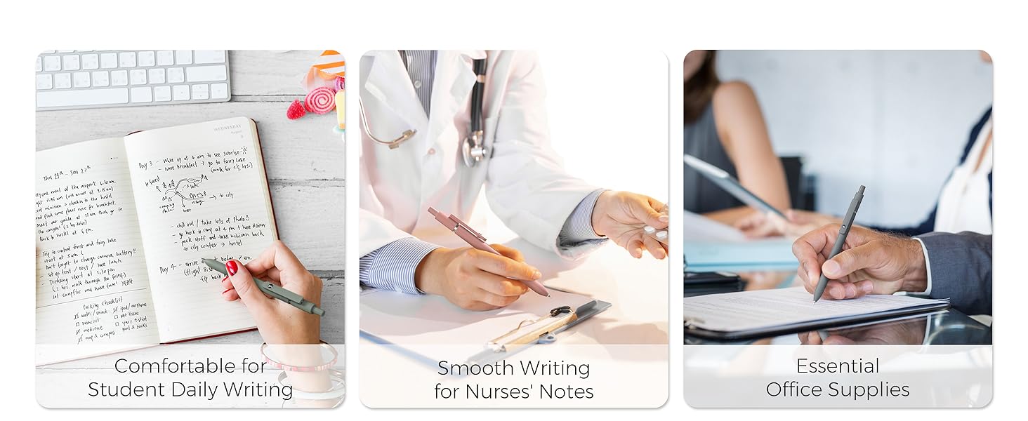 Four Candies 56/58 PCS Aesthetic School Supplies with Large Pencil Case, 6 Colored Ballpoint Pens, 12 Pastel Highlighters, 5 Black Ink Gel Pens, 9 Mechanical Pencils 0.5-2.0mm Student Essentials,girly office supplies,Writing Instruments Stationery Set