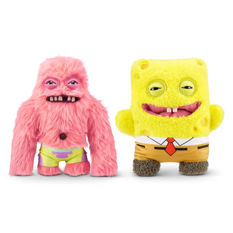 Original Fuggler SpongeBob & Patrick 22cm Official Collab Plush - Toothy Ugly-Cute Tooth Monster Stuffed Doll