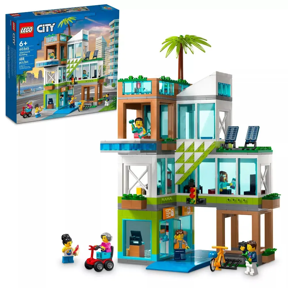 LEGO City Apartment Building Block Set (60365) - Classic Building Toy for Kids, Suitable for Kitchen, Bathroom, Living Room Displays, Includes Minifigures, Toys & Hobbies Collection