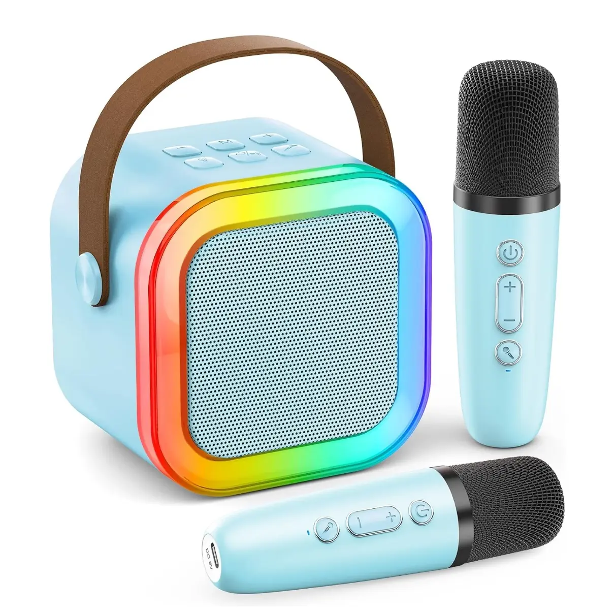 Mini Karaoke Machine for Kids Adults: Portable Bluetooth Speaker with 2 Wireless Microphone - Singing Karaoke Toy Gift for Girls Boys Ages 4-12+ Years Old Birthday Gift & Gifts Boyfriend & Funny Gift & Tween Gifts tiktokshopbacktoschool
