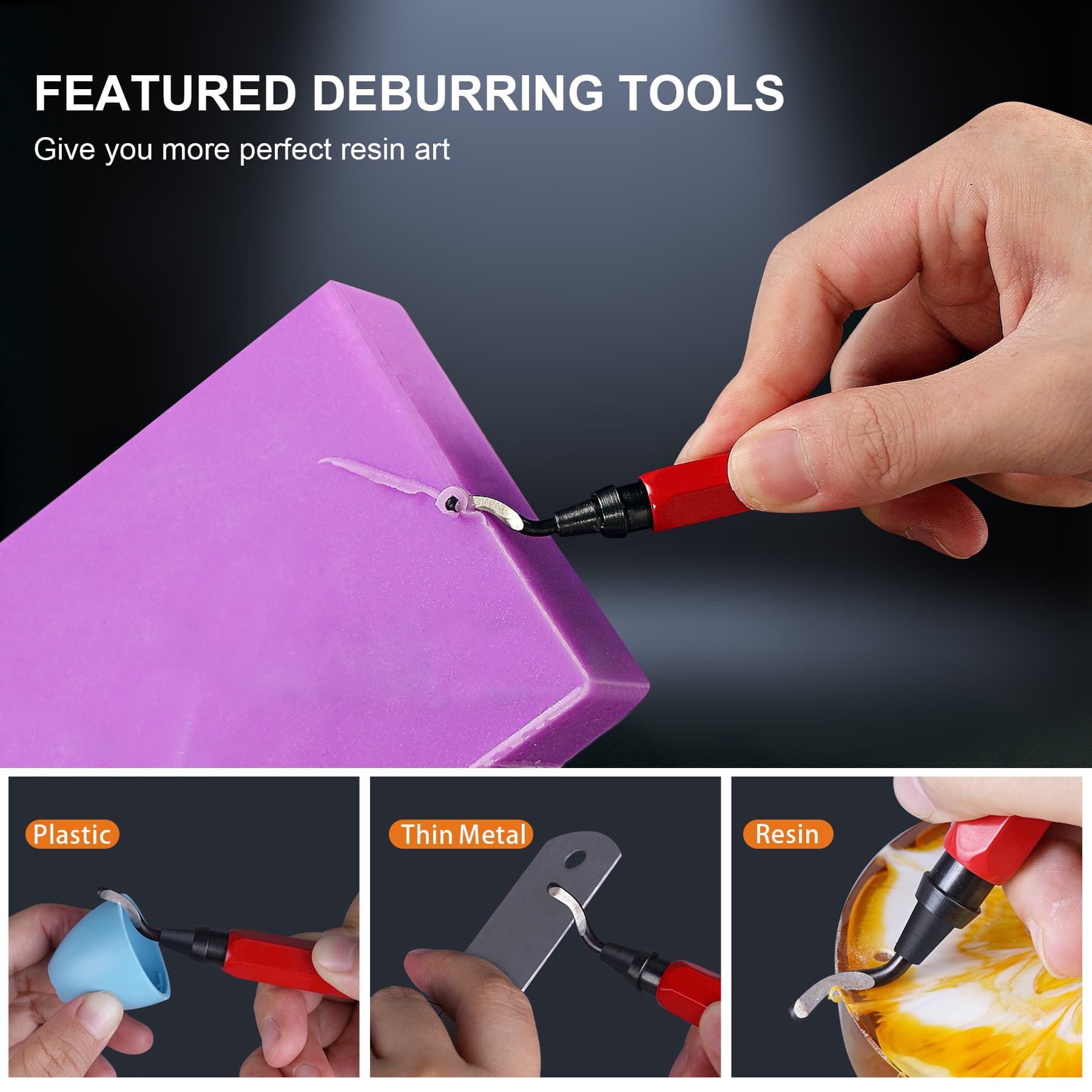 Electric Resin Drill, 74 Count Hand Drill Supplies with 3-Jaw Clamp-Applicable to A Larger Drilling Range (0-3mm), Grip Nose Pliers, Keychain Making Kit, Tools for Resin Art - LET'S RESIN